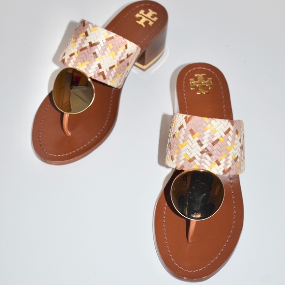 TORY BURCH PATOS DISK 44 MM SANDAL WOVEN NAPPA - Picture 5 of 8